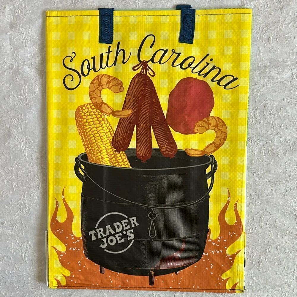 Trader Joe’s Plastic Reusable Shopping Tote Bag 6 Gallon South Carolina